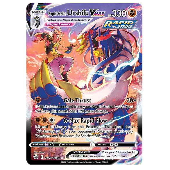 Pokemon TCG Rapid Strike Urshifu VMAX Brilliant Stars TG21/TG30