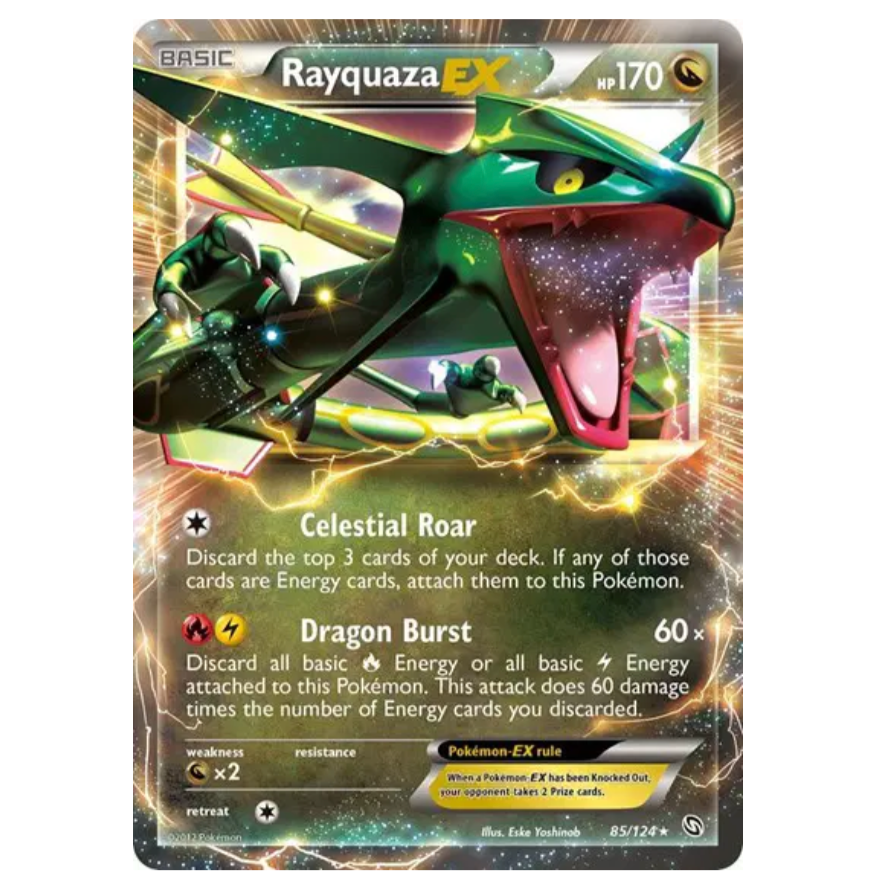 Pokemon TCG Rayquaza EX Dragons Exalted 85/124