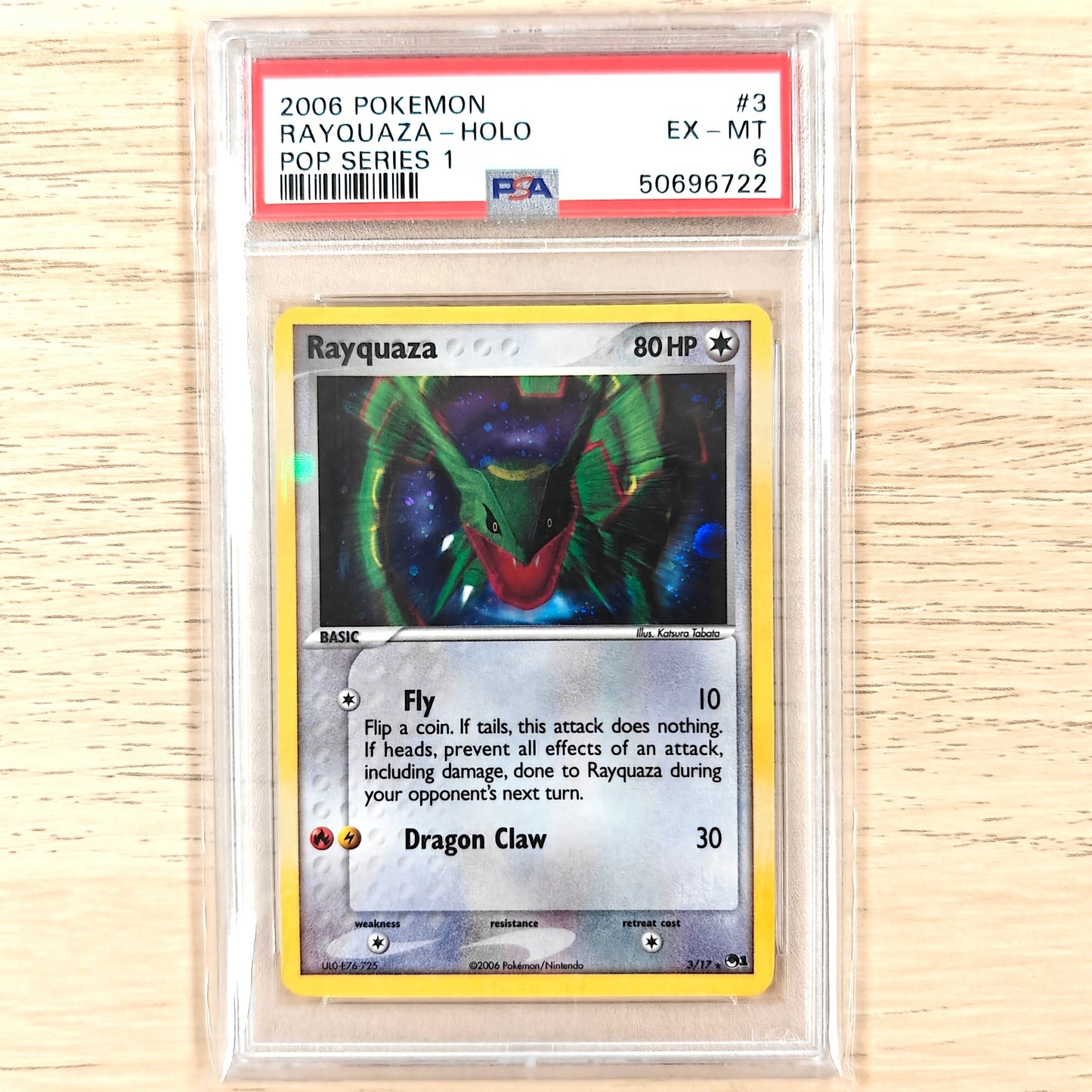 Pokemon TCG Rayquaza Pop Series 1 3/17 PSA 6