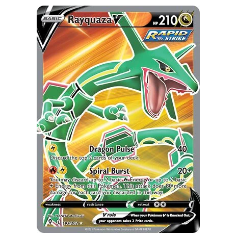 Pokemon TCG Rayquaza V Evolving Skies 193/203