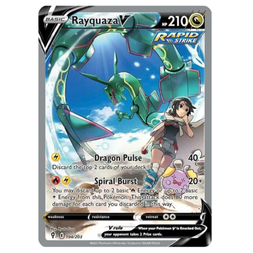 Pokemon TCG Rayquaza V Evolving Skies 194/203