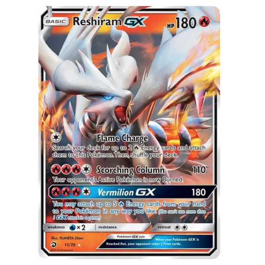 Pokemon TCG Reshiram GX Dragon Majesty 11/70