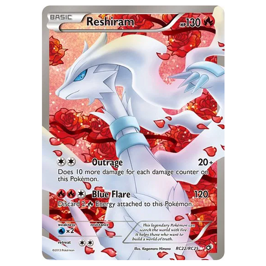 Pokemon TCG Reshiram Legendary Treasures RC22/RC25