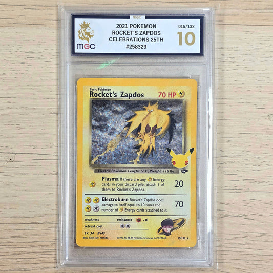 Pokemon TCG Rocket's Zapdos Celebrations 15/132 (MGC 10)