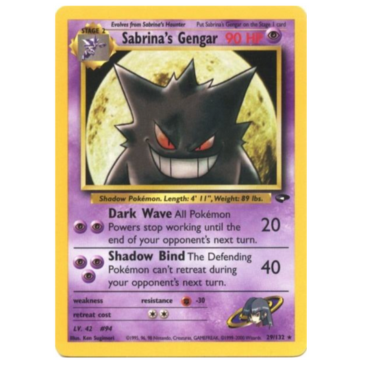 Pokemon TCG Sabrina's Gengar Gym Challenge 29/132