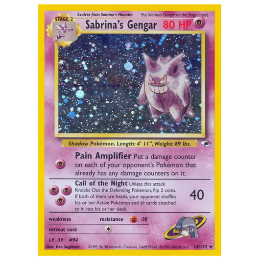 Pokemon TCG Sabrina's Gengar Gym Heroes 14/132
