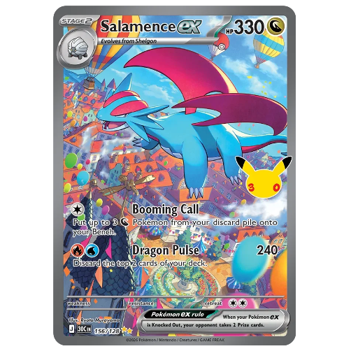 Pokemon TCG Salamence ex 30th Anniversary 156/128