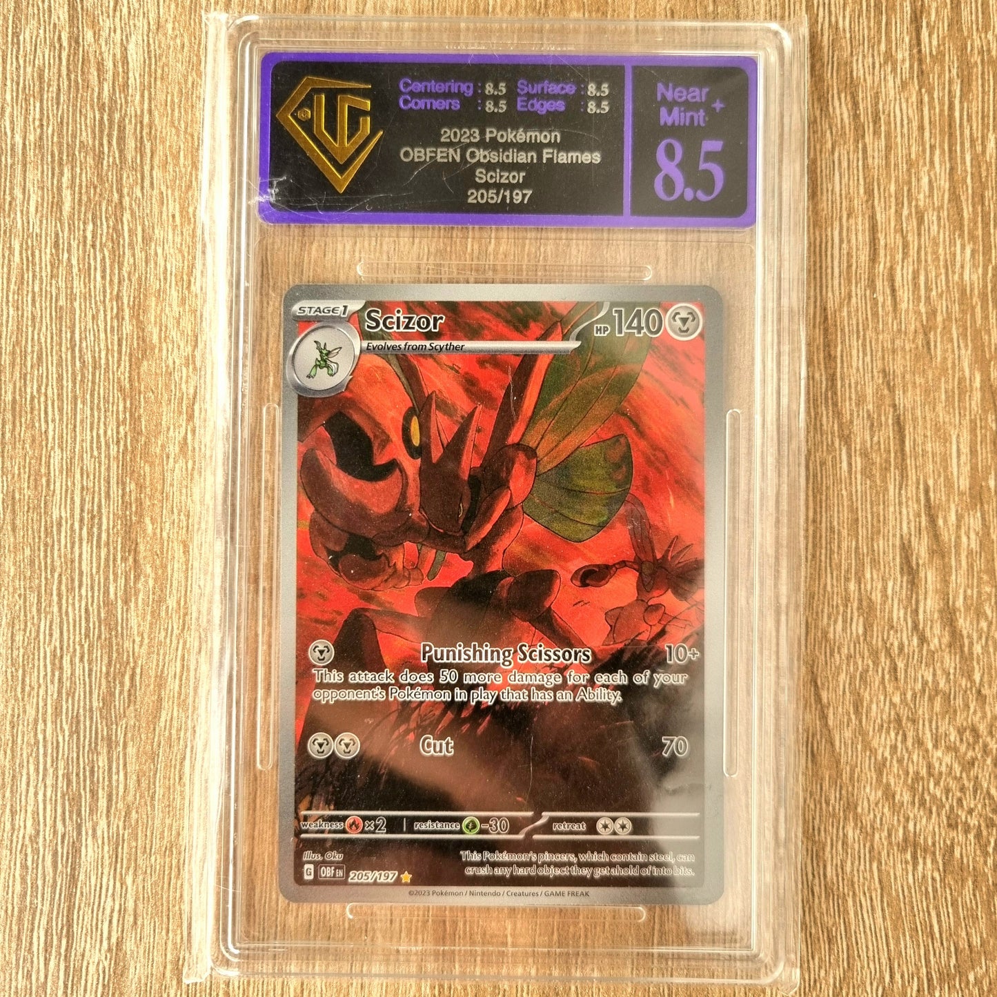 Pokemon TCG Scizor Obsidian Flames 205/197 (UGC 8.5)