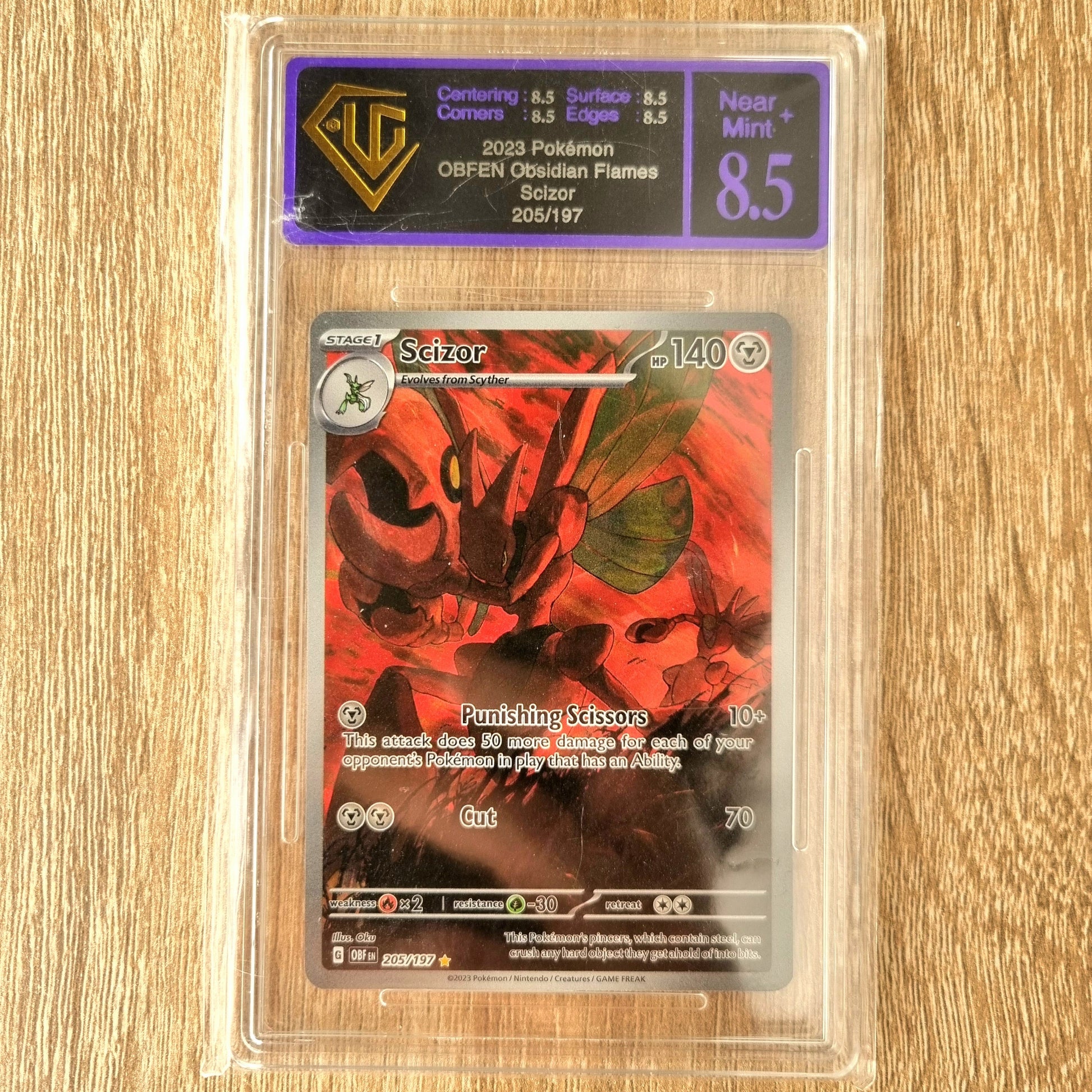 Pokemon TCG Scizor Obsidian Flames 205/197 (UGC 8.5)