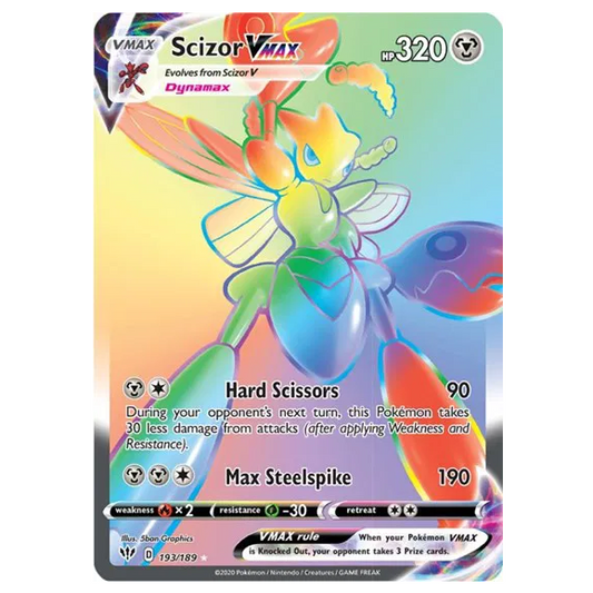Pokemon TCG Scizor VMAX Darkness Ablaze 193/189