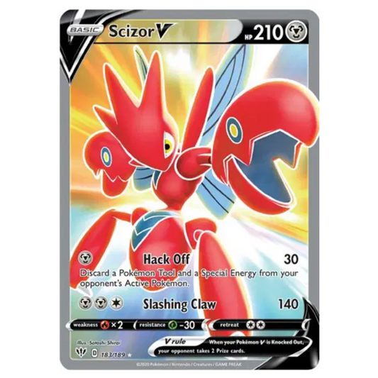 Pokemon TCG Scizor V Darkness Ablaze 183/189