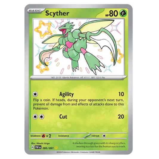Pokemon TCG Scyther *Baby Shiny* Paldean Fates 095/091