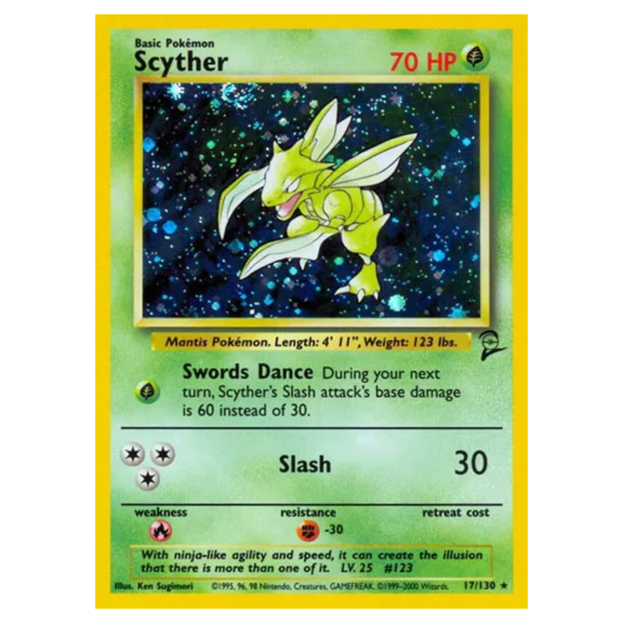 Pokemon TCG Scyther Base Set 2 17/130