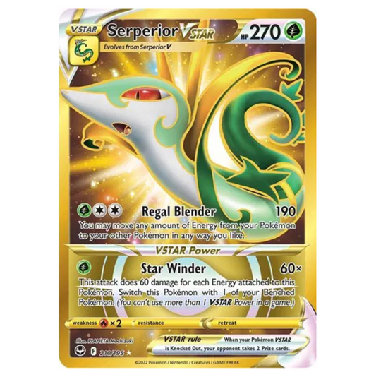 Pokemon TCG Serperior VSTAR Silver Tempest 210/195