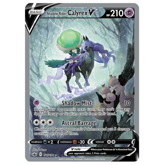 Pokemon TCG Shadow Rider Calyrex V Chilling Reign 172/198