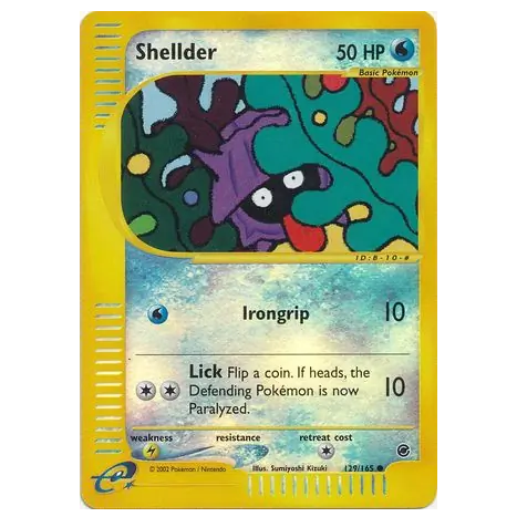 Pokemon TCG Shellder *Reverse Holo* Expedition 129/165