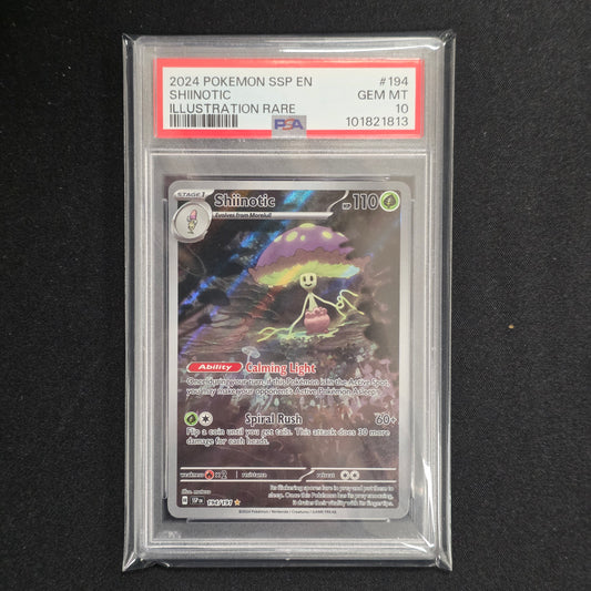 Pokemon TCG Shiinotic Surging Sparks 194/191 (PSA 10)