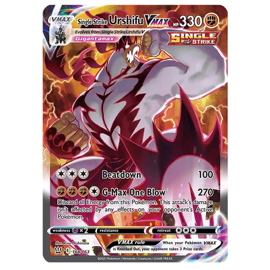 Pokemon TCG Single Strike Urshifu VMAX Battle Styles 168/163