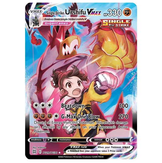 Pokemon TCG Single Strike Urshifu VMAX Brilliant Stars TG19/TG30