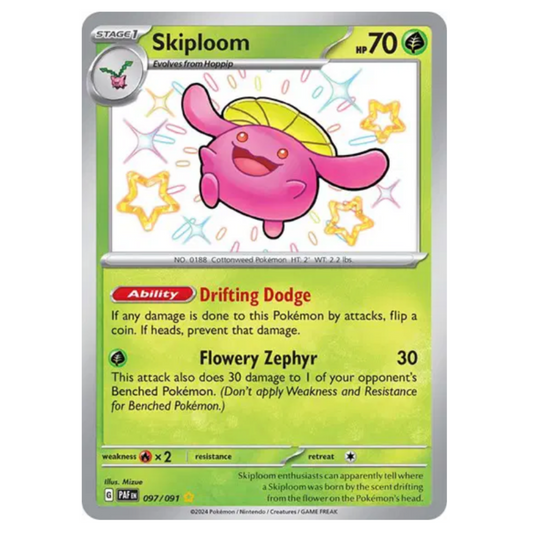 Pokemon TCG Skiploom *Baby Shiny* Paldean Fates 097/091