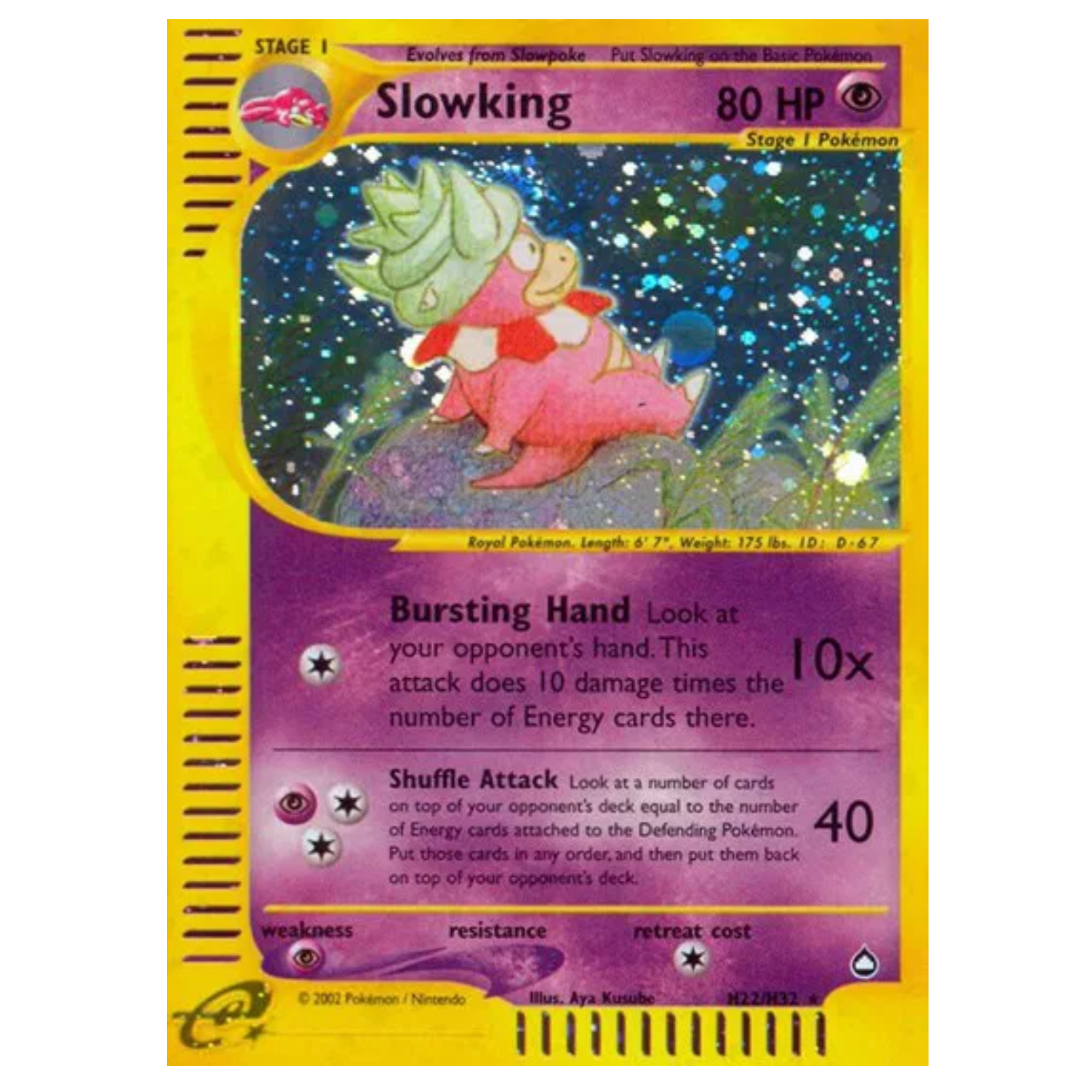 Pokemon TCG Slowking Aquapolis H22/H32 