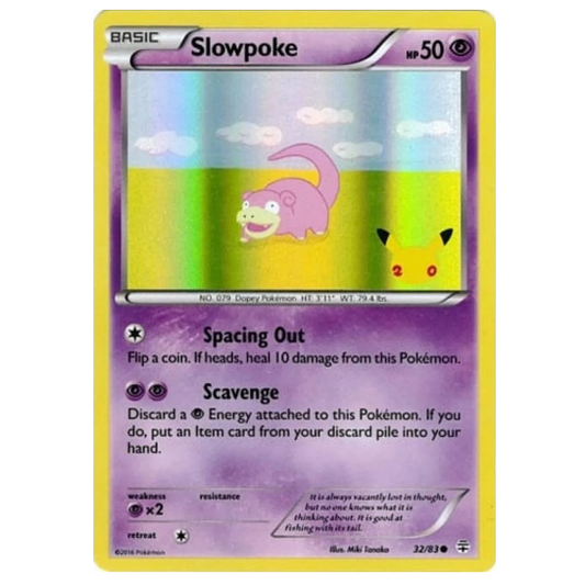 Pokemon TCG Slowpoke 20th Anniversary 32/83