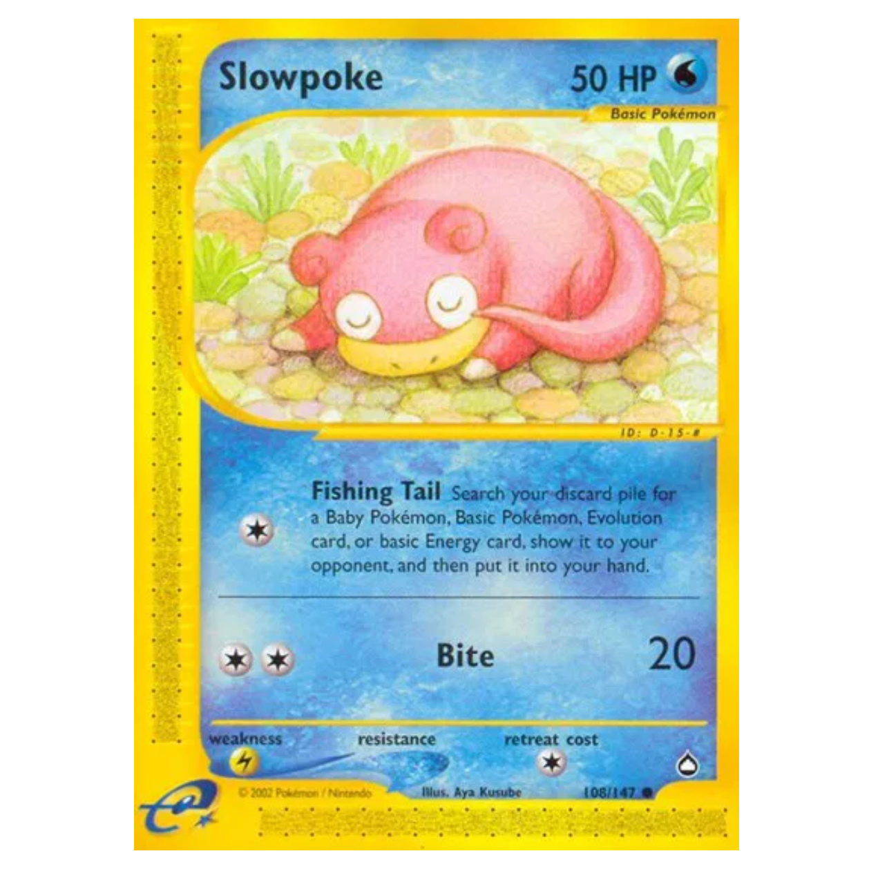 Pokemon TCG Slowpoke Aquapolis 108/147