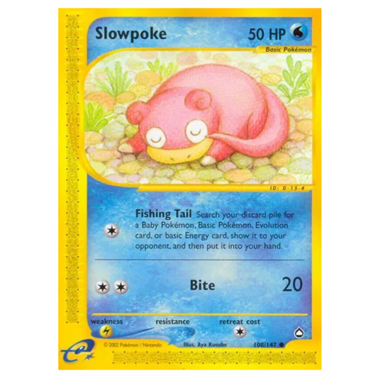 Pokemon TCG Slowpoke Aquapolis 108/147