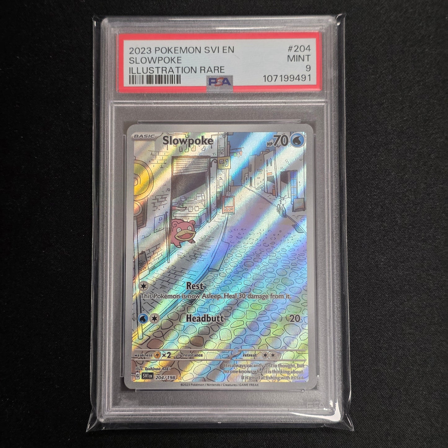 Pokemon TCG Slowpoke Scarlet & Violet 204/198 (PSA 9)