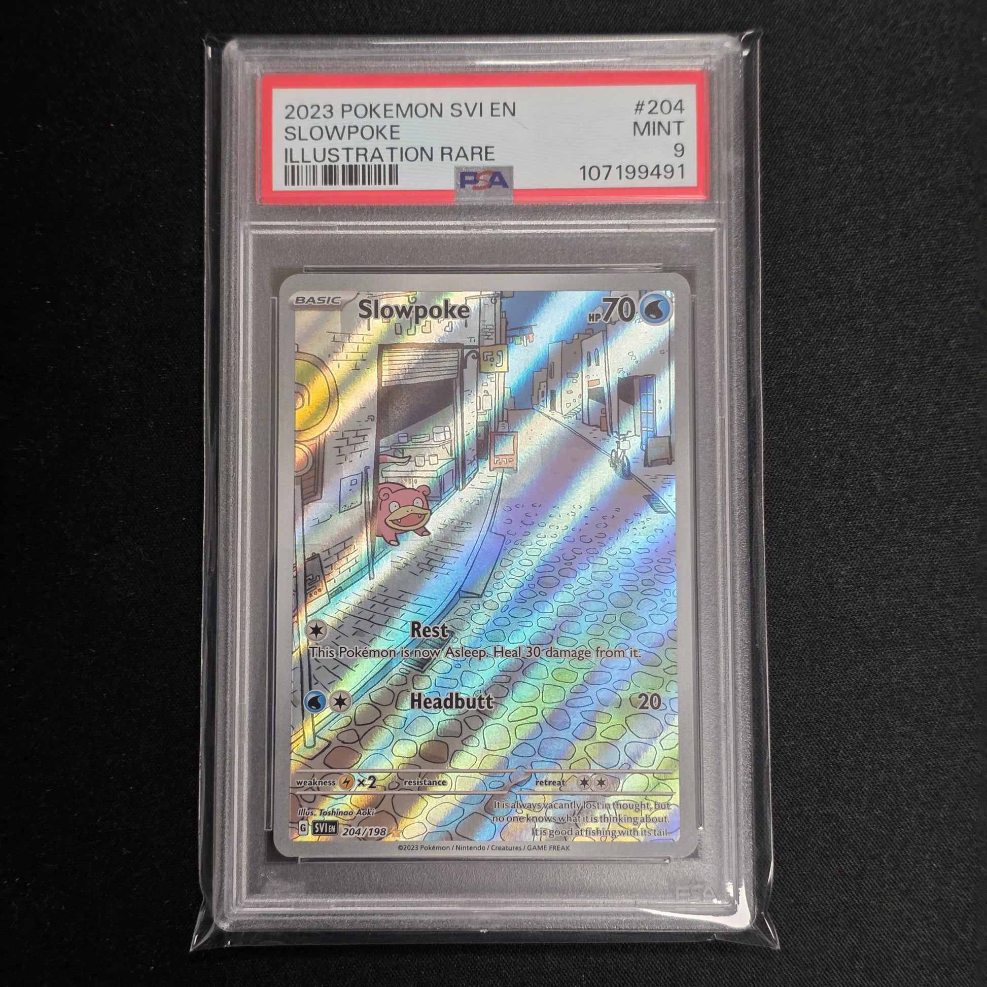 Pokemon TCG Slowpoke Scarlet & Violet 204/198 (PSA 9)