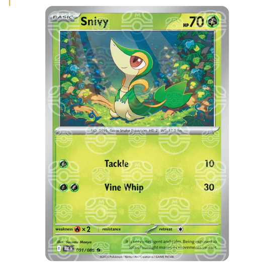Pokemon TCG Snivy Master Ball Black Bolt 001/086