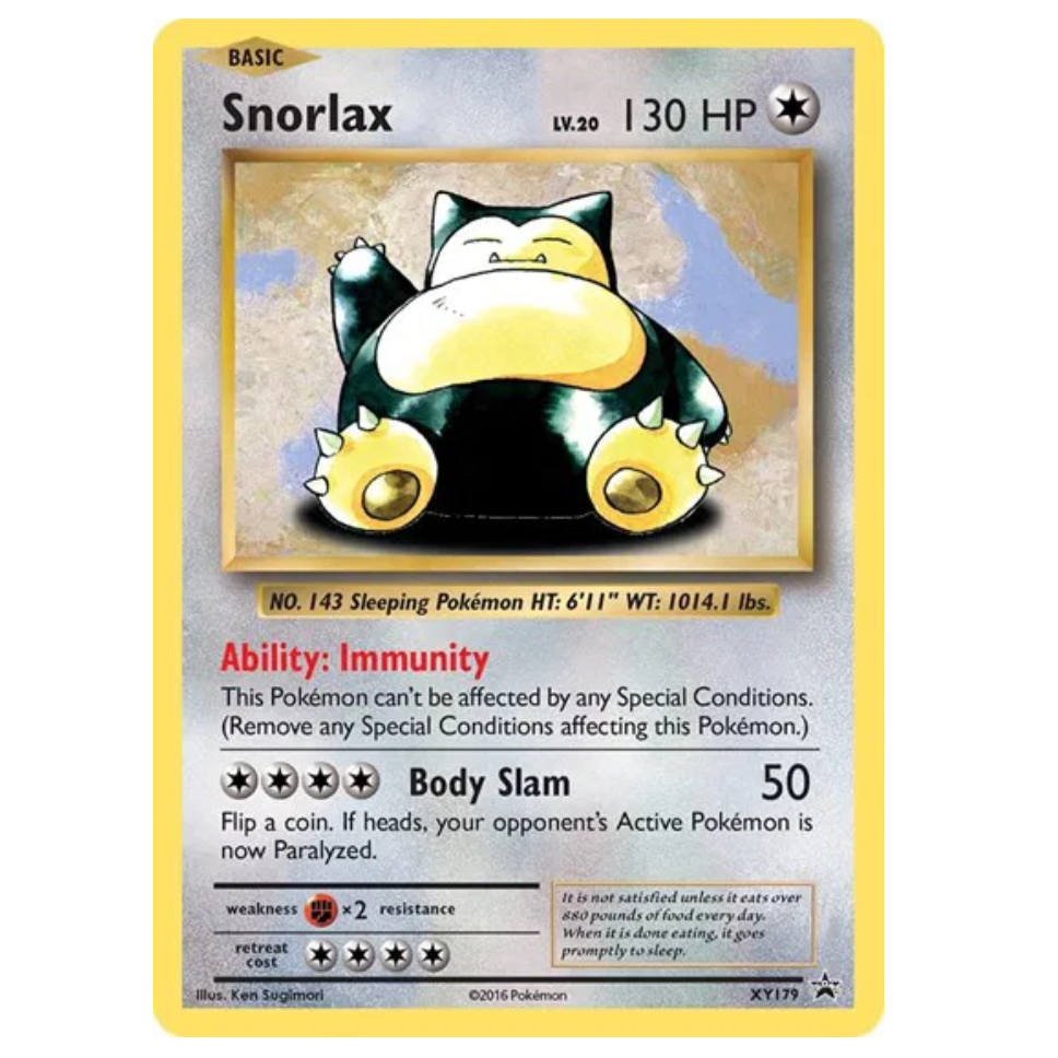 Pokemon TCG Snorlax Promo XY179