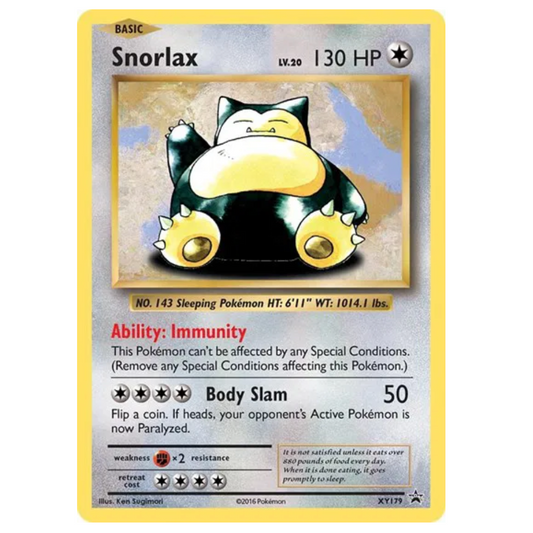 Pokemon TCG Snorlax Promo XY179