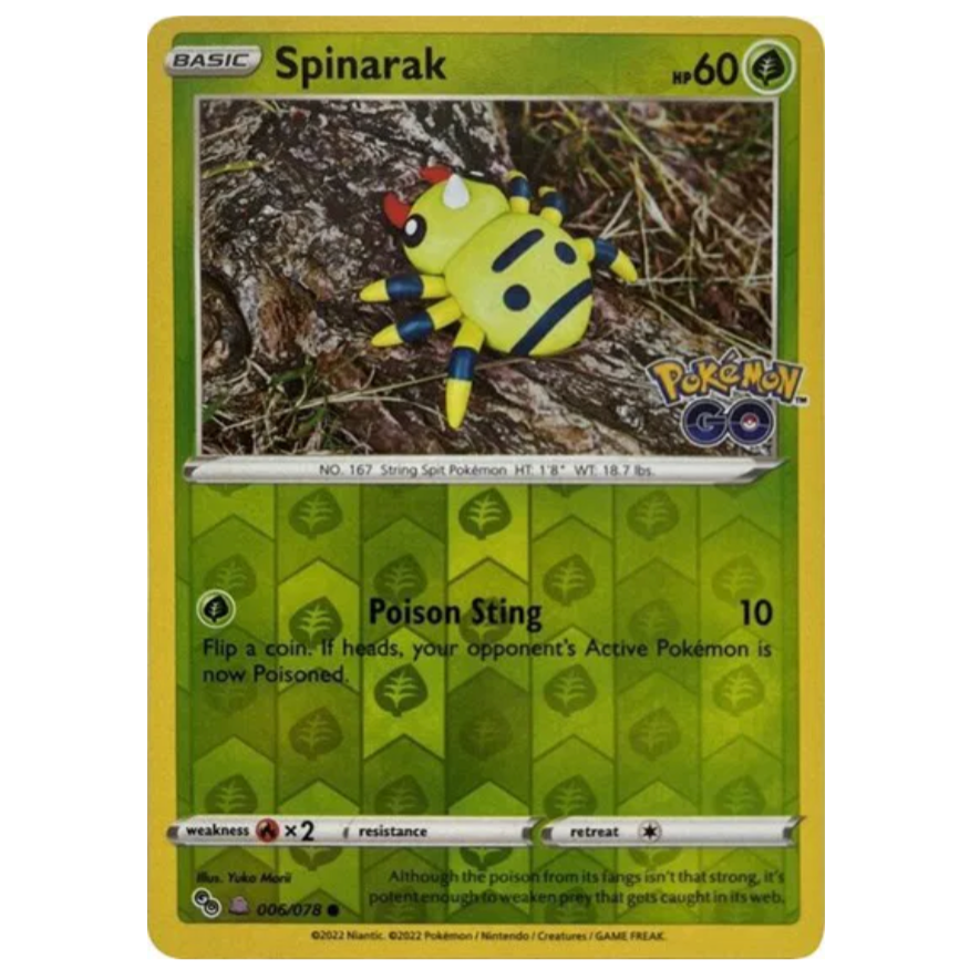 Pokemon TCG Spinarak *Ditto Unpeeled* Pokemon Go 006/078