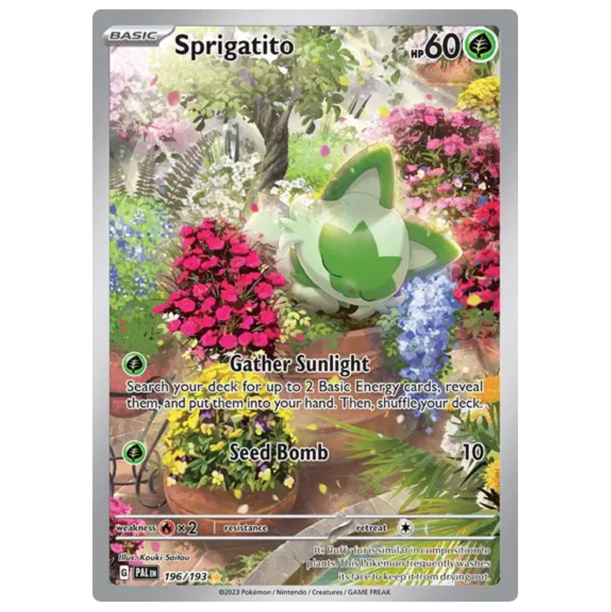 Pokemon TCG Sprigatito Paldea Evolved 196/193
