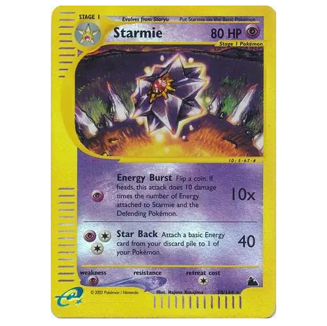 Pokemon TCG Starmie *Reverse Holo* Skyridge 30/144 