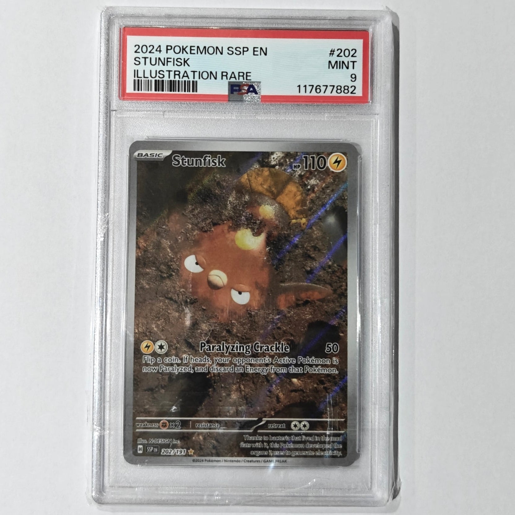 Pokemon TCG Stunkfisk Surging Sparks 202/191 (PSA Grading 9)