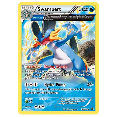 Pokemon TCG Swampert Primal Clash 36/160