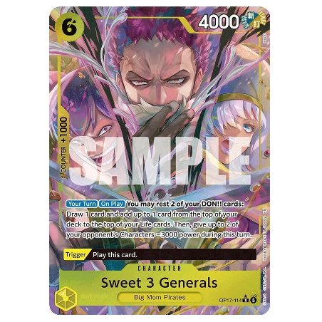 Pokemon TCG Sweet 3 Generals *Alternate Art* The Worlds Strongest Warriors OP17-114