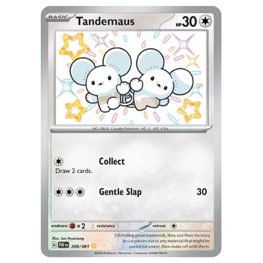 Pokemon TCG Tandemaus *Baby Shiny* Paldean Fates 209/091