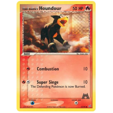 Pokemon TCG Team Magma's Houndour Team Magma Vs Team Aqua 62/95