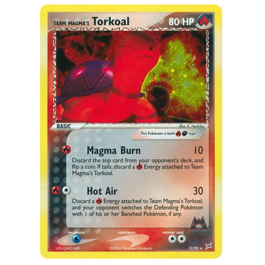 Pokemon TCG Team Magma's Torkoal EX Team Magma vs Team Aqua 12/95