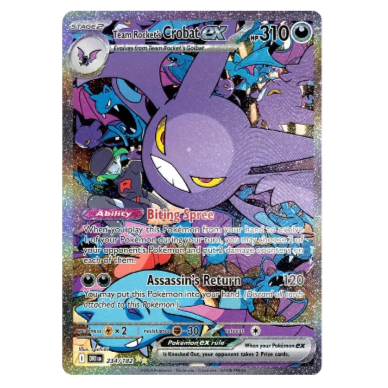 Pokemon TCG Team Rocket's Crobat ex Destined Rivals 234/182