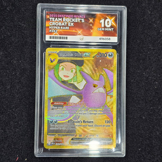 Pokemon TCG Team Rocket's Crobat ex Destined Rivals 242/182 (Ace 10)