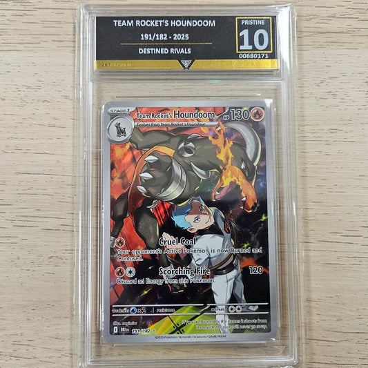 Pokemon TCG Team Rocket's Houndoom Destined Rivals 191/182 (Get Graded 10)