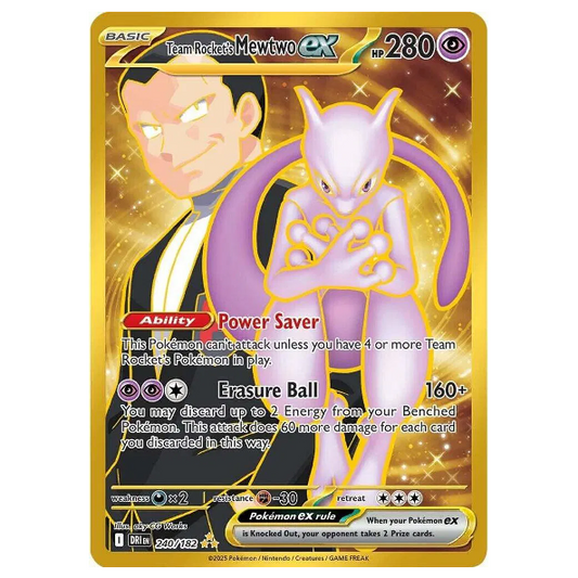 Pokemon TCG Team Rocket's Mewtwo ex Destined Rivals 240/182