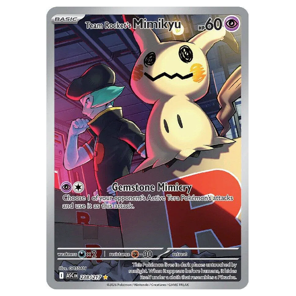 Pokemon TCG Team Rocket's Mimikyu Ascended Heroes 238/217