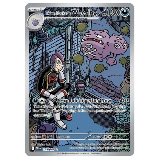 Pokemon TCG Team Rocket's Weezing Destined Rivals 199/182