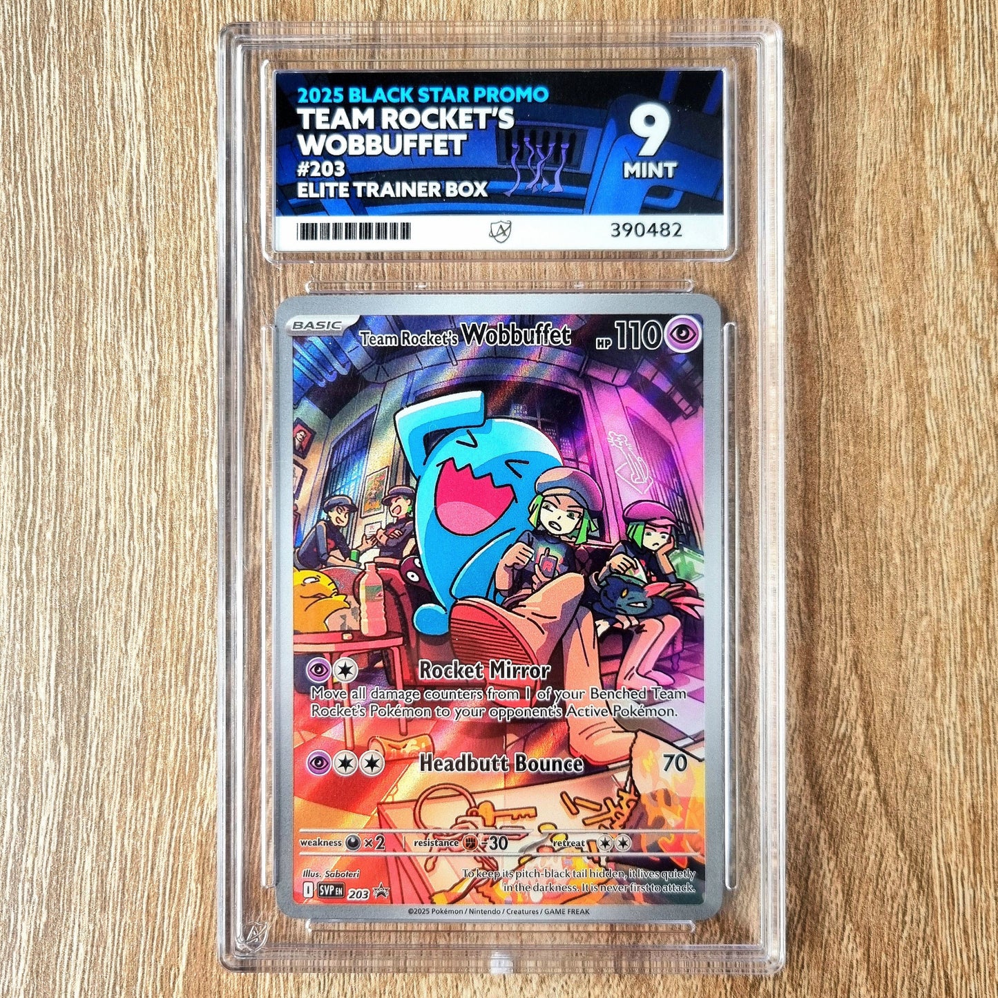 Pokemon TCG Team Rocket's Wobbuffet Promo 203 (Ace 9)