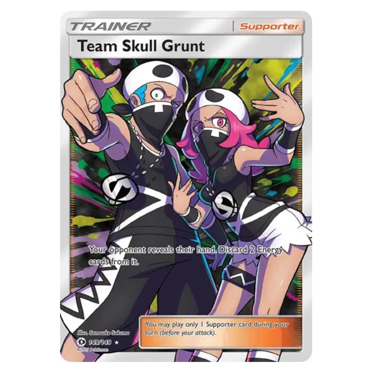 Pokemon TCG Team Skull Grunt 149/149 Base Set